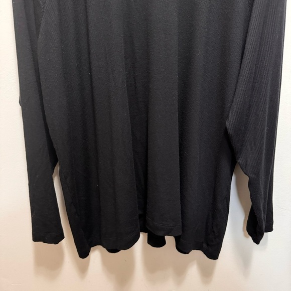 Buttercream Clothing Mock-Neck Long-Sleeved Ribbed Black Top Size 4x - Picture 4 of 8